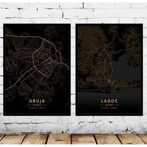 Abuja Lagos Nigeria Poster