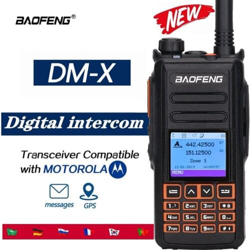 Baofeng DM-X Digital GPS Tier 1&2 Dual Time Slot DMR Walkie Talkie radio ham Digital/Analog Up of DM-1801 DM-1701 1702