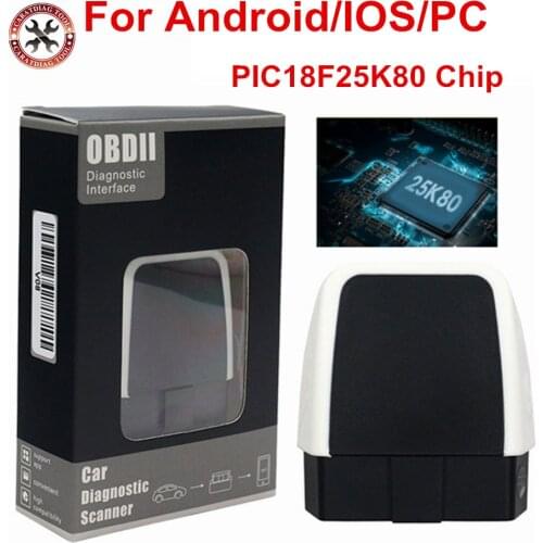 Bluetooth ELM327 V1.5 Auto Diagnostic Scanner For IOS/Android/PC Update of V1.5 ELM 327 Car Code Reader PIC18F25K80 Chip