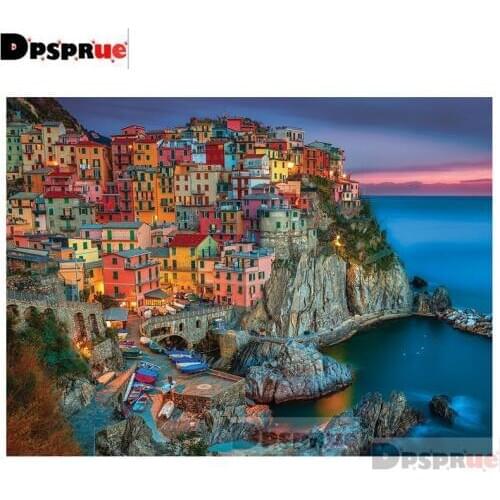 Dpsprue Full Square/Round Diamond Painting Kit Cross Stitch harbor Diamond 3D Embroidery DIY 5D Moasic Gift DP501