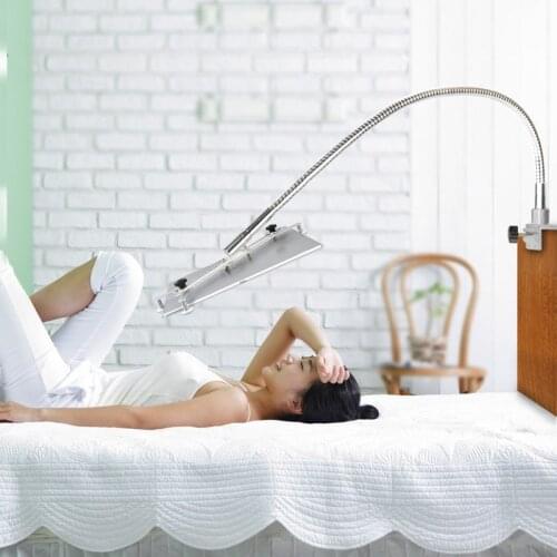 Flexible Strong Arm Tablet PC Stand Screen 360 Rotating Cell Phone Holder Full Metal Adjustable Bracket for iPhone iPad 4- 13