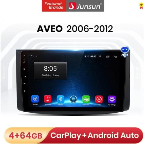 Junsun V1 Android 10 AI Voice Control 4G wifi DSP Car Radio Multimedia For Chevrolet AVEO T250 2006 - 2012 Navigation GPS 2 din