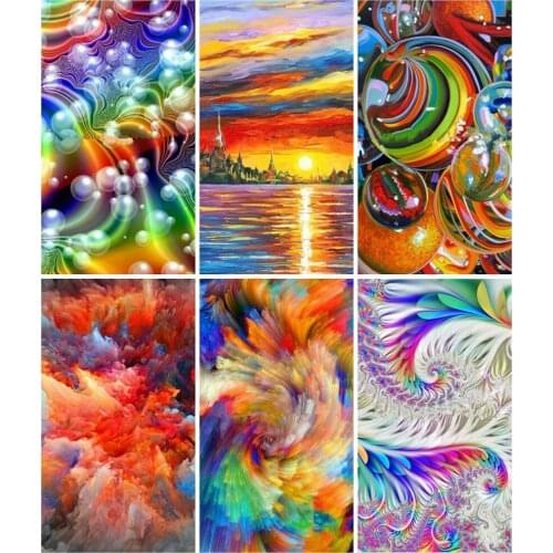 MOONCRESINFull Square Drill Diamond Painting Landscape 5D DIY Embroidery Cross Stitch New Arrival Home Decoration