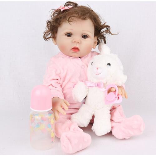 NPK Doll 45CM bebe doll reborn toddler girl doll full body silicone vinyl realistic baby Bath toy waterproof bonecas