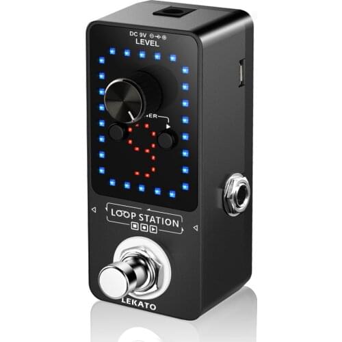 LEKATO Guitar Looper 9 Loops 40 Minutes Recording Time Loop Station with Tuner Unlimited Overdub Guitar Looper Effect Pedal
