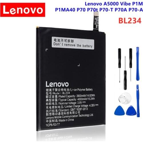 LENOVO BL234 New Original Battery For Lenovo A5000 Vibe P1M P1MA40 P70 P70t P70-T P70A P70-A with free tools