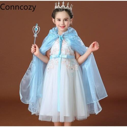 Girls Summer Trench Mesh Sunscreen Shawl Shade Cloak Party Princess Trench Coat Girl Cloak Sequin Hooded Cloak Halloween Mantle