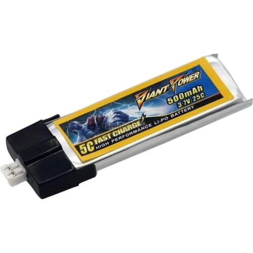 Li-po Battery 500mAh 3.7V 1S 25C fit for E-flite Blade MCPX, WLTOYS V922, FBL100