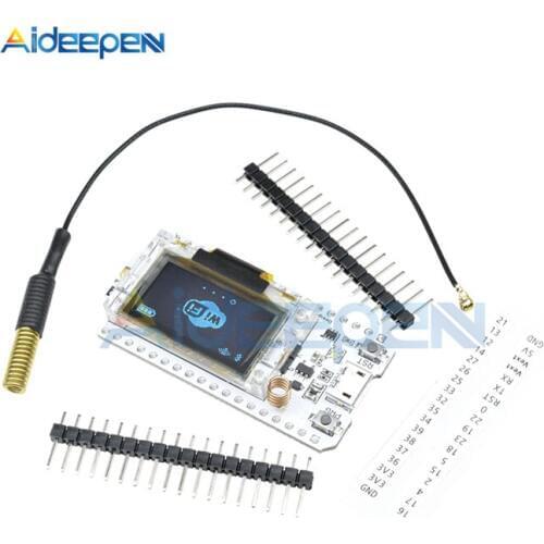 0.96 Inch Blue OLED Display ESP32 WIFI Bluetooth Development Board LoRa SX1278 Chip Module 3.3V to 7V 433MHz-470MHz For Arduino