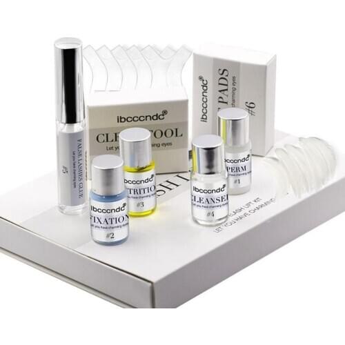 7pcs/set Eyelash Extension Perming Kit Lash Lift Curling Perm Lotion Eyelash Silicone Pads Long Lasting Eyelash Perm Tool