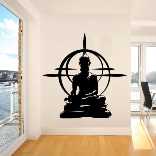 Enlighten Buddha Zen Wall Decal Sticker Buddhism Zen Yoga Mural Home Room Decoration A001967