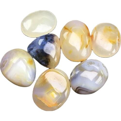 Natural Agate palm Massage stones Rock Crystal Quartz Mineral Specimen Healing Reiki Fish Tank home Decoration