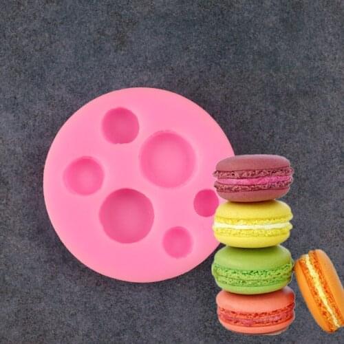 New Size 6 Macarons Rolled Sugar Chocolate Mold Chocolate Mold DIY Cake Decoration Mold A1659