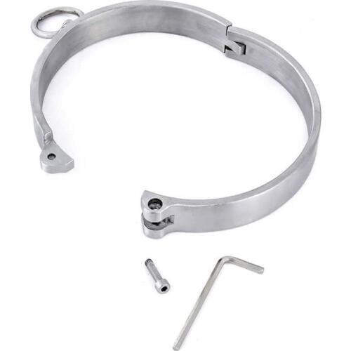 Stainless Steel Lockable Neck Collar BDSM Slave Bondage Fetish Erotic Role Play Adult Game Sex Toys For Man Woman Sex Shop