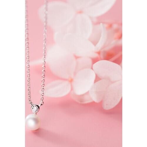 Freshwarter Pearl Pendant Necklaces 925 Sterling Silver Pendants Necklaces