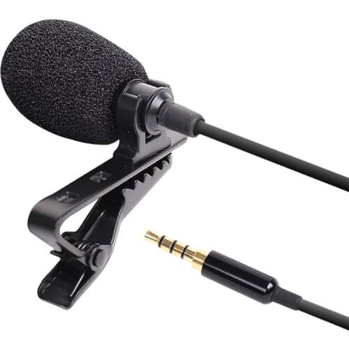 Lavalier Microphone 3.5mm Condenser Microphone Perfect for Recording/Interview/Video Conference/Podcasting