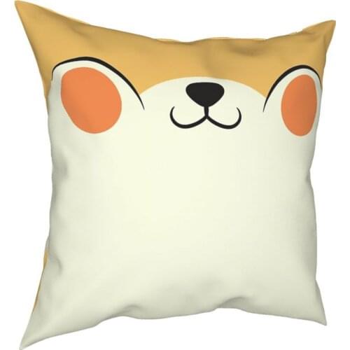 Kawaii Dog Throw Pillow Cover Cushions for Sofa Akita Inu Lover Cute Animal Customized Pillowcover Home Decor
