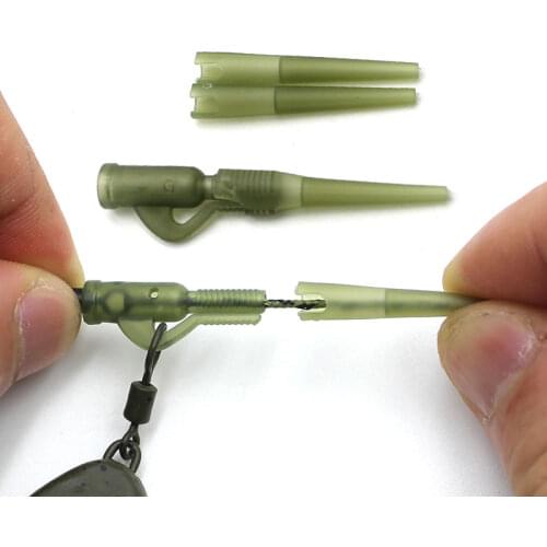 20 Pcs Carp Fishing Accessories For Fishing Line Tail Rubber Hair Rig Anti Tangle Sleeves Carp Lead Feeder Fishing End Tackle
