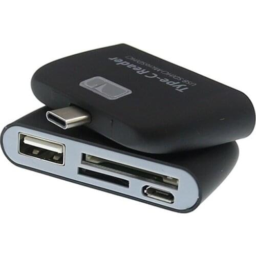 Type-C USB3.1 Multi Card Reader for SD TF USB2.0 Cardreaders of Android Phones LED Lights USB OTG Adapter for Mouse