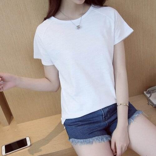 Tops T Shirt Women Short Sleeve Tshirt Black Women Lady