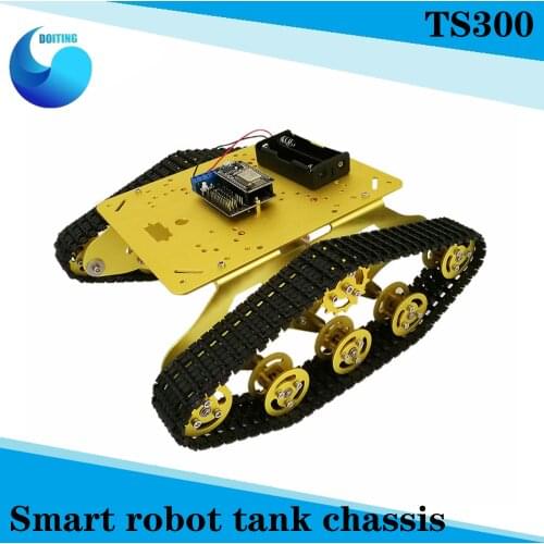 TS300 Shock Absorber rpbot Tank car Chassis with Nodemcu Development Board+Motor Driver Board based on ESP8266 DIY RC Toy
