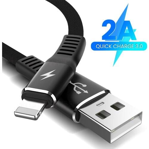 2A Usb Cable For iphone cable 11 12 pro max Xs Xr X SE 8 7 6 plus 6s 5s ipad air mini 4 fast charging cable For iphone charger