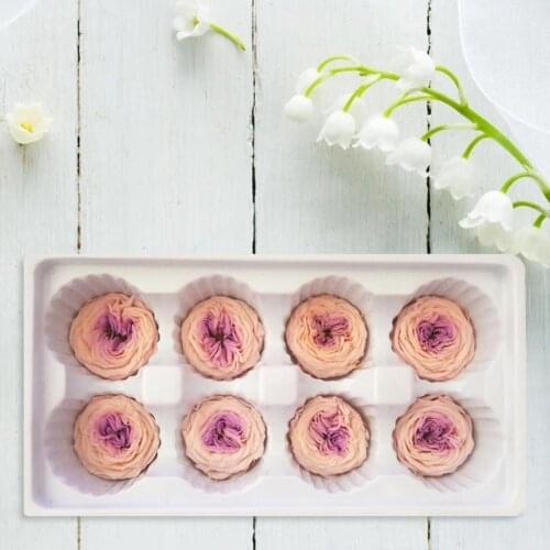 Vivid 8Pcs/Box Beautiful Eternal Rose Flower Petals Elegant Fake Roses Exquisite for Banquet