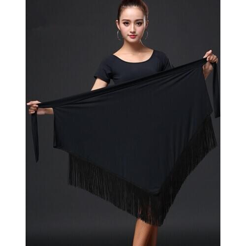 Lady Latin Dance Skirt Sexy Fringed Tassels Skirt Dress Samba Tango Practice Black Purple Latin Dress Performamnce Competition