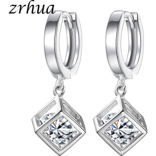 New Statement Good Selling 925 Sterling Silver Pearl Earrings Accessories White Pearl Hoop For Women/Girls Wedding Jewelry