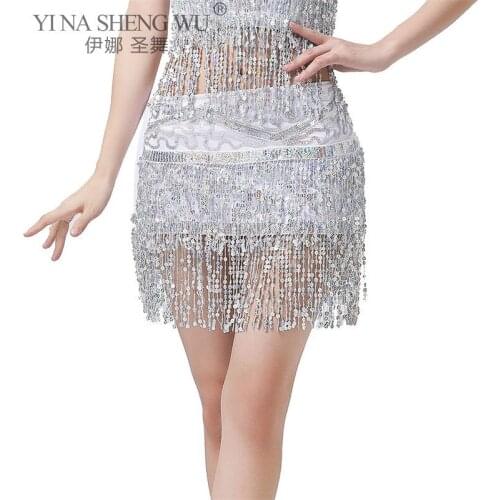 Belly Dance Costume For Women Performance Indian Dancing Sequin Tassel Waist Chain Hip Scraf Belly Dance Wear Belt Waist Skirts