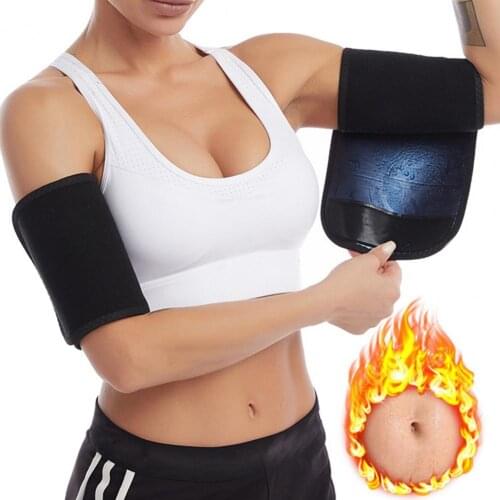 1 Pair Arms Sweat Bands Heat-trapping Comfortable Soft Sauna Sweat Arm Trimmers for Women
