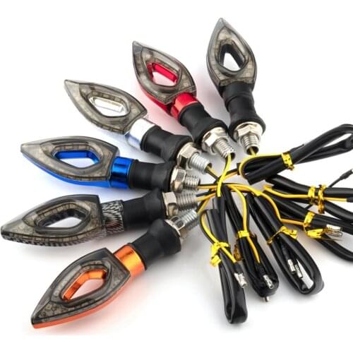 1 Pair Motorcycle Turn Signal Indicator Light Universal Motorbike Flasher 12 LED Waterproof Amber Light Tail Light Custom