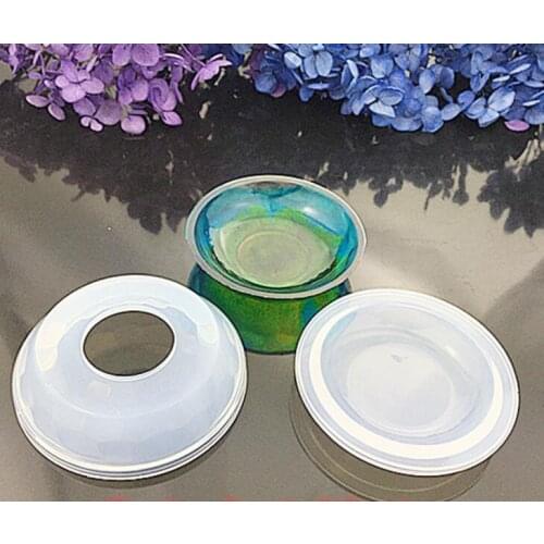 1pcs Silicone Geometric Mud Board Mold Base Plate Molds Bowl Pad Resin Jewelry Making Mould Hand Craft Decor