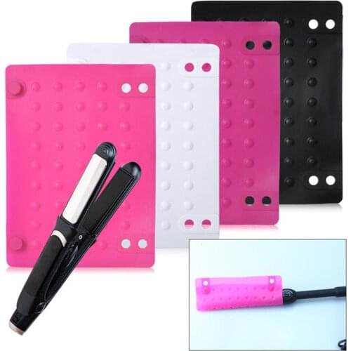 Flat Iron Travel Convenient Case Heat Resistant Silicone Mat Useful Hair Straightener Curling Iron 1PC Fashion New Hot