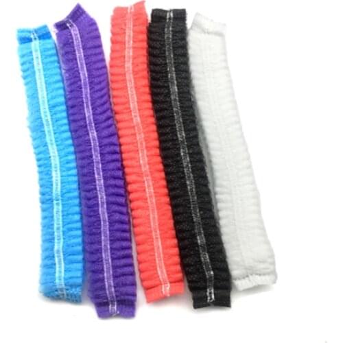 10pcs Non-woven Pleated Anti Dust Hair Shower Cap Women Men Disposable Bath Caps For Spa Hair Salon Bathroom Beauty Accessories