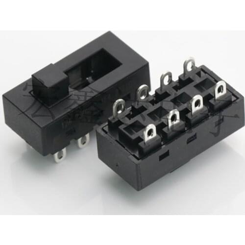 2pcs 12A 250V 3 Position 8 Pin Toggle Slide DIP Switch LQ-103H Hair Dryer Hot Cold Wind for JJ-15 Philips Flyco FH6218/20/21/31