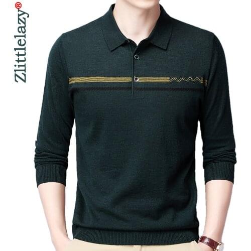 2021 Brand Long Sleeve Polo Tee Shirt Men Casual Striped Mens Clothing Polos Shirts Mens Fashion Slim Fit Poloshirt Tops 0001