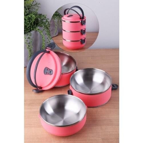 3 Tiers Leakproof Food Thermos Lunch Box Storage Container kitchen mother seasoning set salt and pepper shaker tableware wooden