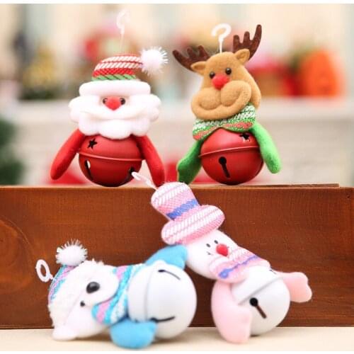 40pcs/lot Tree Reindeer Bell Drop Ornament Decoration Party Home Decor Hanging Toy Baby 40%off