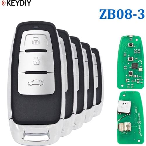 5PCS, KEYDIY Universal Smart Key ZB08-3 for KD900 KD-X2 Car Key Remote Replacement Fit More than 2000 Models