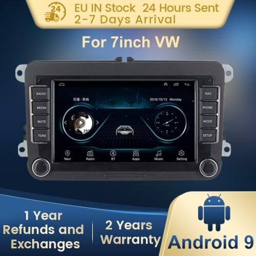 EU Warehouse Android 9.1 Car Radio Player GPS For VW / Volkswagen Skoda Octavia golf 5 6 touran passat B6 polo Jetta 2Din Audio