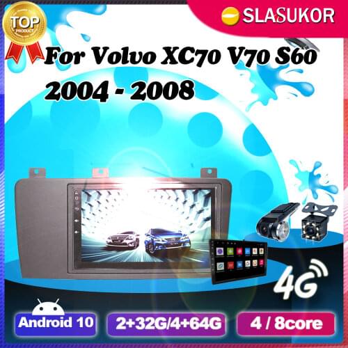 6G+128G 7 inch Android 10 For Volvo XC70 V70 S60 2004 2005 2006 2007 2008 Car Radio Stereo Player GPS Navigation Multimedia DVD