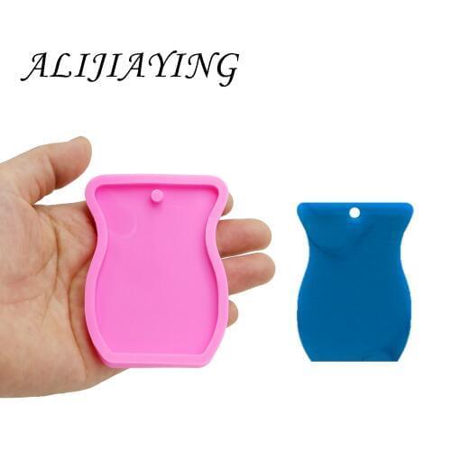 Shiny Vase jar shape Molds silicone mould for keychain key ring Pendant bottle resin Craft DIY epoxy jewelry DY0113