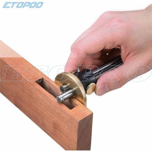 Canada Dual Marking Gauge Fine tuning Double Rod Woodworking Scriber Marking tool High precision Scriber Gauge