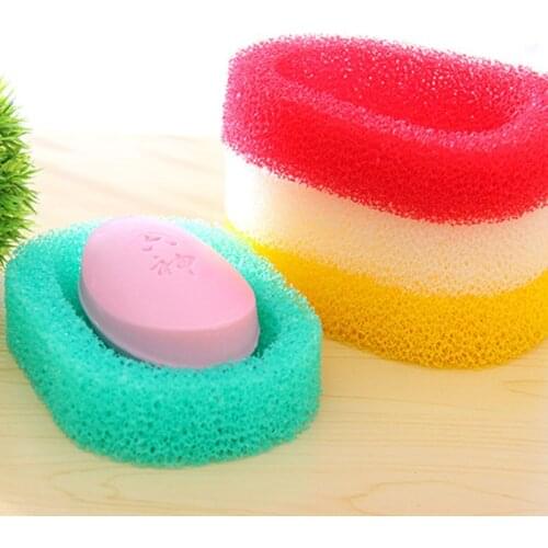 Sponge Soap Dishes Box Absorbent Easy To Dry Soap Holder Tray Storage Box Sponge Holder Organizer Bathroom Accessories