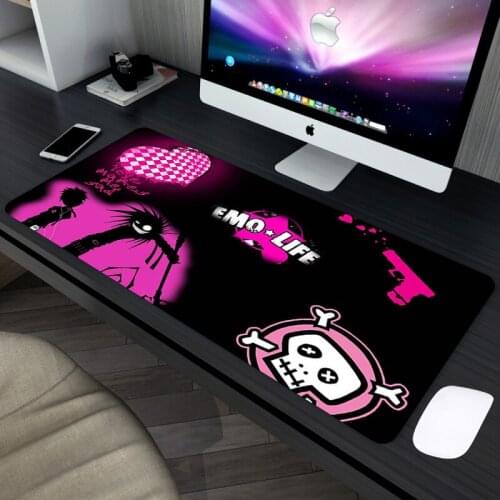 Emo Life Mause Pad Gaming Mouse Mat Manga Carpet Pc Mats for Keyboard and Cute Stitch Computer Pads Table