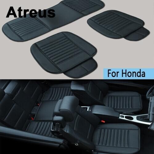 Atreus Car Styling Four Seasons Leather Cushions Seat Covers For Honda Civic 2006-2011 Accord Fit CRV HRV City Jazz Accessories