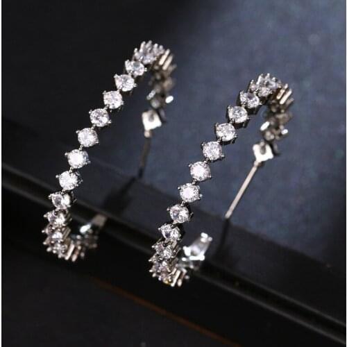 KSRA Minimalist Silver Earrings For Women Personality Wedding Bride Jewelry Fashion Bridesmaid Accessories Valentines Day Gifts