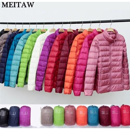 2019 New Autumn Winter Women Thin White Duck Down Jacket Casual Solid Slim Short Tops Female Ultra Light Down Coat Plus Size