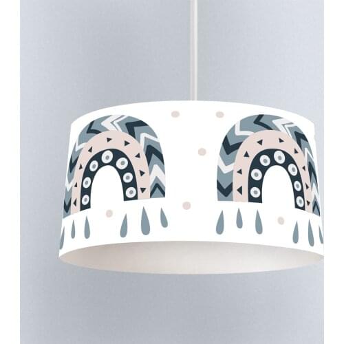 Lamp For Kids Bedrooms Light Chandelier for Living Room Childrens Room White Blue Beige Pattern Model 1344